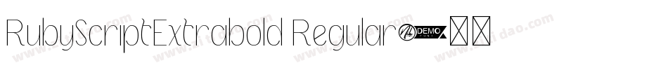 RubyScriptExtrabold Regular字体转换